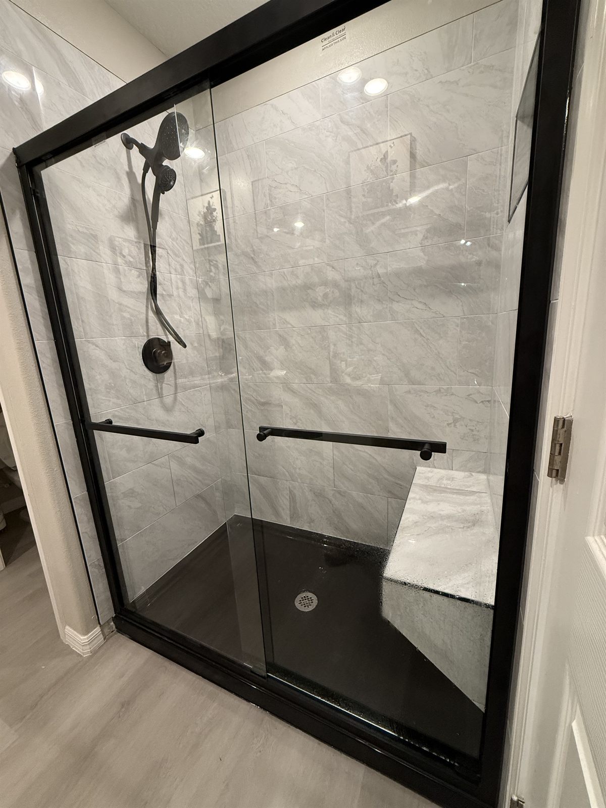 Walk-in shower by 3DCON LLC in the Tampa Bay area